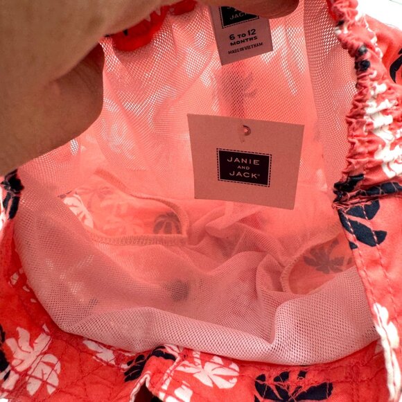 Janie and Jack baby boy size 6-12 months Palm Tree swim trunks NWT - Picture 7 of 7